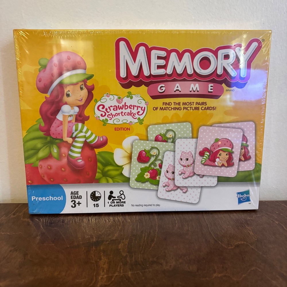 Hasbro Memory Game Preschool Ages 3+ Pink New strawberry shortcake